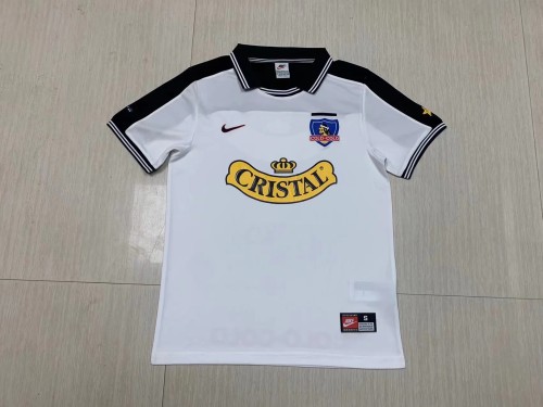 Retro 99 Colo-Colo home white soccer jersey football shirt