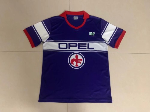Retro 84-85 Fiorentina home blue soccer jersey football shirt