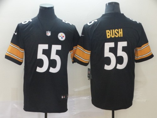 20/21 New Men Steelers Bush 55 black NFL jersey