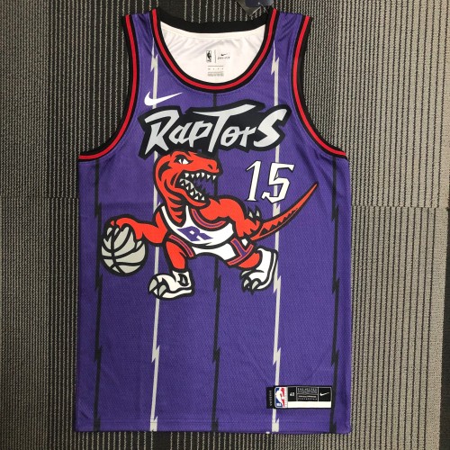 Retro Toronto Raptors GARTER 15 purple basketball jersey