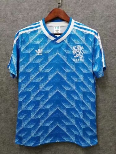 90 Adult Netherlands Holland away blue retro soccer jersey football shirt