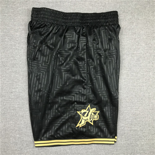 76 Denver Nuggets Allen iverson black basketball shorts the year of the rat limited 3