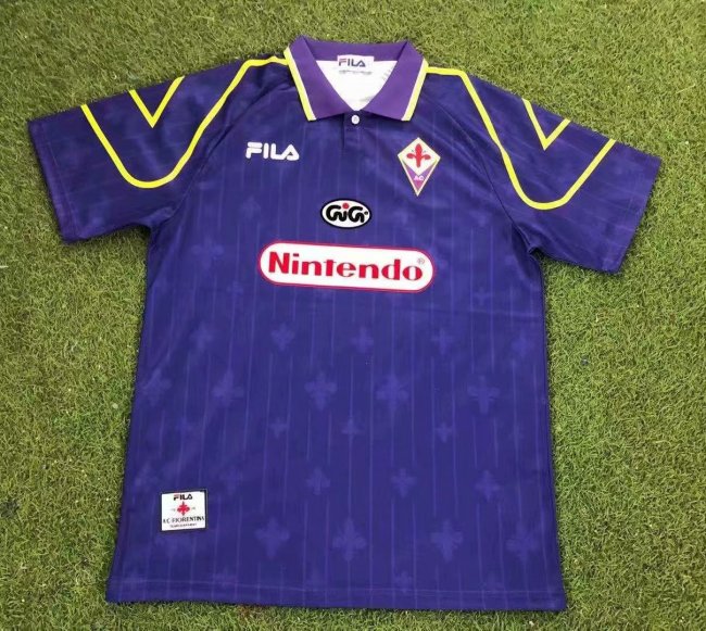 Retro 97-98 Fiorentina home purple soccer jersey football shirt
