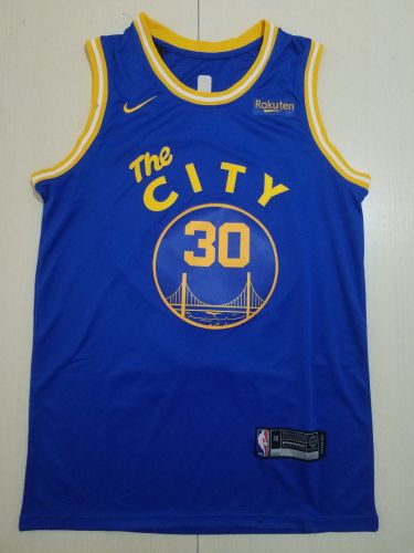 21/22 New Men Golden State Warriors Curry 30 blue basketball jersey
