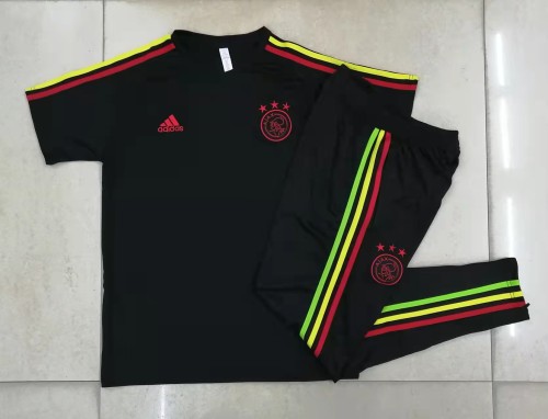 22/23 New adult AFC Ajax black short-sleeved soccer jersey football shirt C801#