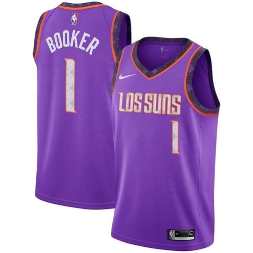 Men Phoenix Suns 1  purple basketball jersey