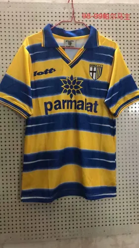 1999-2000 Adult Thai version PARMA AC yellow  retro soccer jersey football shirt