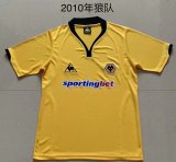 10 Adult Wolverhampton Wanderers yellow retro soccer jersey football shirt