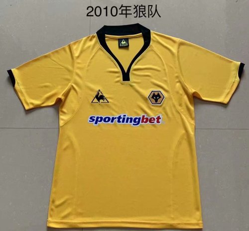 10 Adult Wolverhampton Wanderers yellow retro soccer jersey football shirt
