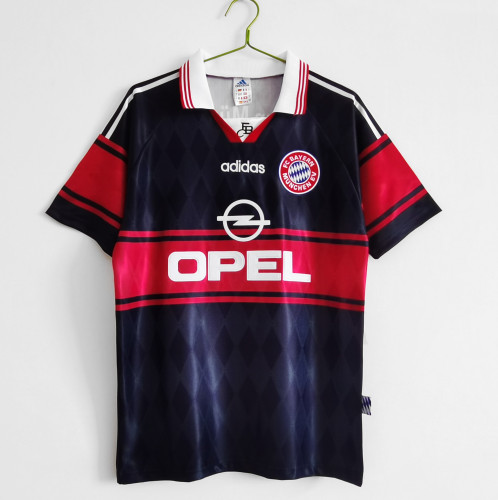 Retro 97-99 Bayern home dark blue soccer jersey football shirt
