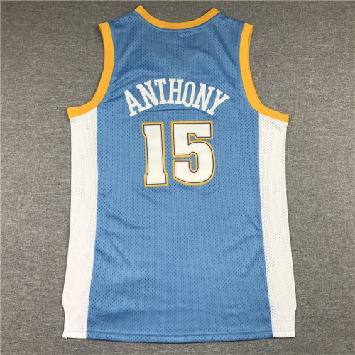 Men Denver Nuggets Anthony 15 retro basketball jersey