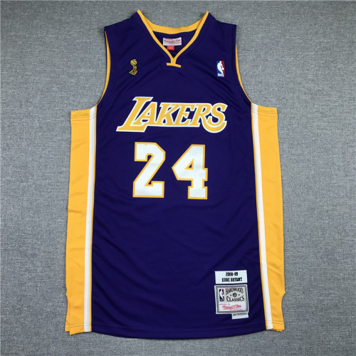 20/21 New Men Los Angeles Lakers Bryant 24 purple basketball jersey
