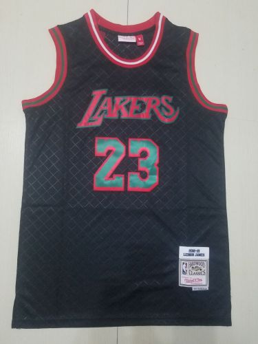 21/22 New Men Los Angeles Lakers James 23 black basketball jersey