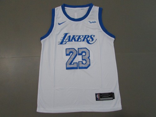 20/21 New Men Los Angeles Lakers James 23 white city edition basketball jersey