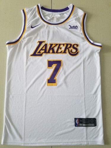 20/21 New Men Los Angeles Lakers Anthony 7 white basketball jersey