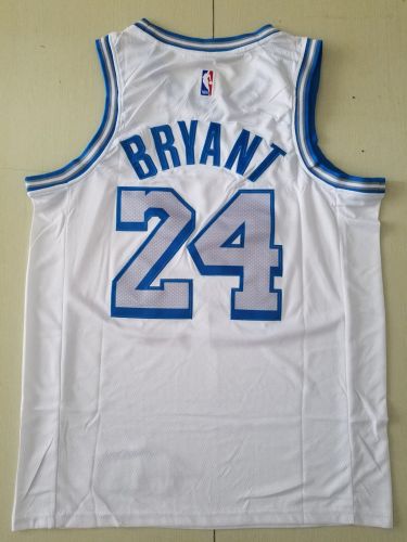 21/22 New Men Los Angeles Lakers Bryant 24 white city edition basketball jersey