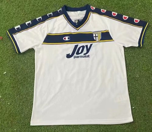 01-02 Adult Parma away white retro soccer jersey football shirt