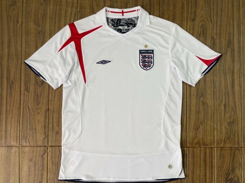 Retro 06 England white soccer jersey football shirt