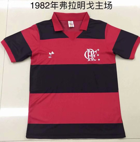 Retro Adult Thai version 1982 flamenco home red soccer jersey football shirt