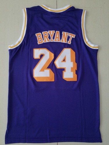 Retro Men Los Angeles Lakers Bryant 24 purple basketball jersey