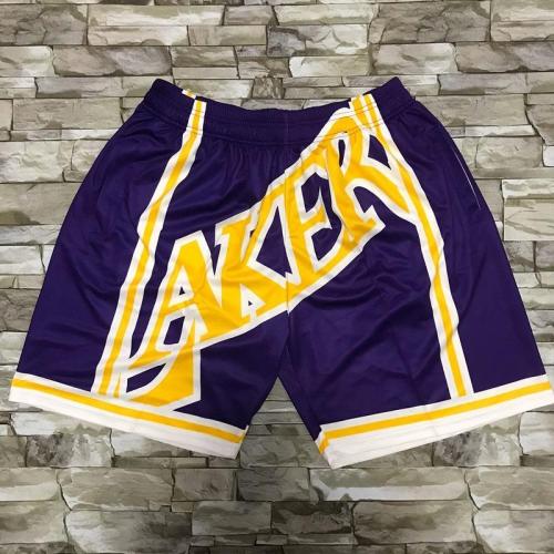 20/21 New Men Lakers purple basketball shorts