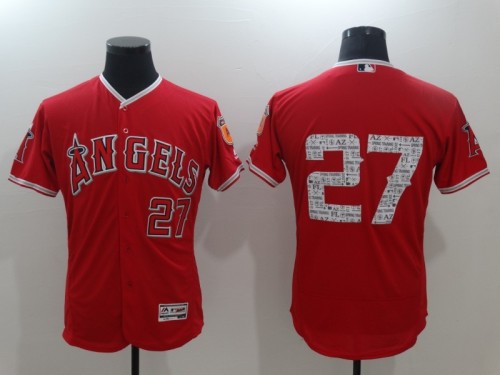 22 Men's Los Angeles Angels red 27 MLB Jersey