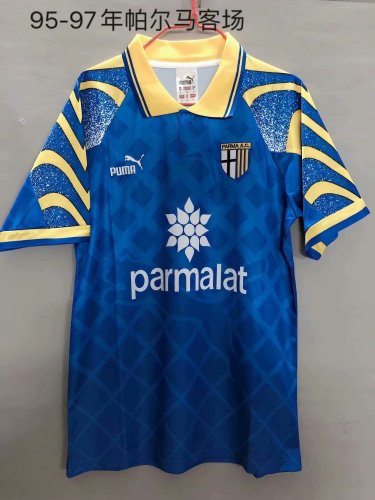 95-97 Adult Parma away blue retro soccer jersey football shirt