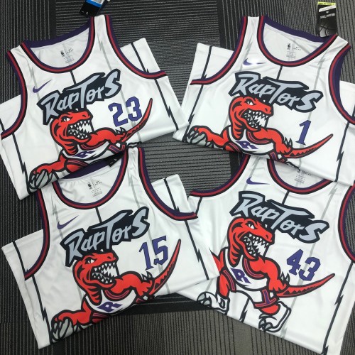 Toronto Raptors retro VANVLEET 23 white basketball jersey