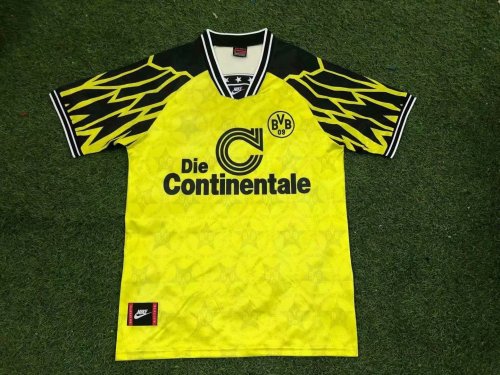 94-95 Adult Thai version Dortmund home yellow retro soccer jersey football shirt