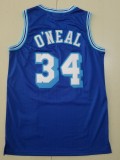 Retro Men Los Angeles Lakers O’Neal 34 blue Latin version basketball jersey