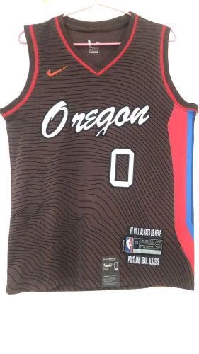 20/21 New Men Portland Trail Blazers Lillard 0 black city version basketball jersey shirt