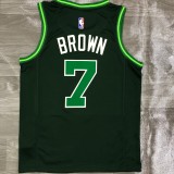 20/21 New Men Celtics Brown 7 black reward version basketball jersey
