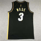 20/21 New Men Miami Heat Wade 3 black basketball jersey