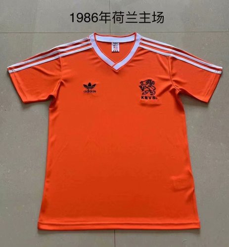 86 Adult Netherlands home orange retro soccer jersey football shirt