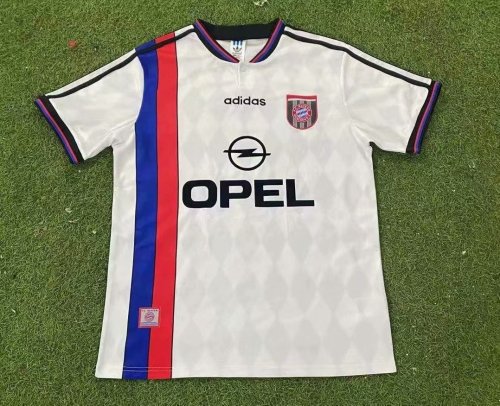 95-96 Adult Bayern away white retro soccer jersey football shirt
