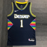 22 New Men Denver Nuggets City version Terry Porter 1 basketball jersey