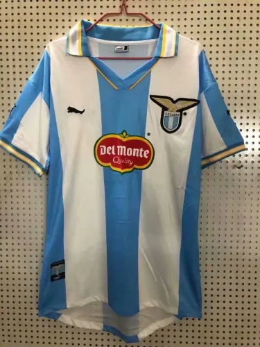 1999-2000 Adult Thai version S.S. LAZIO retro blue soccer jersey football shirt