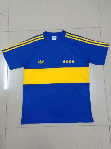 Retro 1981 Boca youth blue soccer jersey football shirt