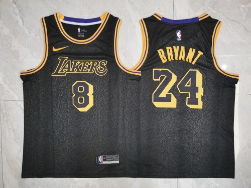 20/21 New Men Los Angeles Lakers Bryant 24 8 black basketball jersey