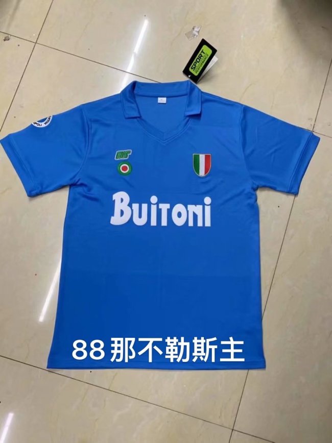 Retro 88 Naples home soccer jersey football shirt