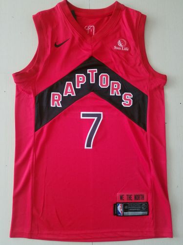 20/21 New Men Toronto Raptors Lowry 7 red basketball jersey shirt