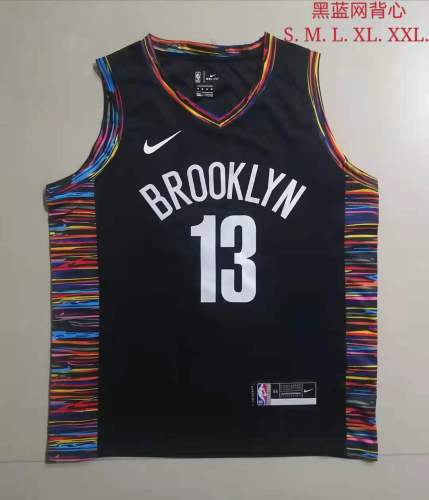 20/21 New Men Brooklyn Nets Harden 13 black basketball jersey shirt L006#