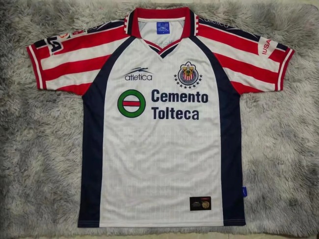 Retro 99-00 Chivas away white soccer jersey football shirt