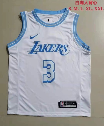 20/21 New Men Los Angeles Lakers Davis 3 white basketball jersey L029#