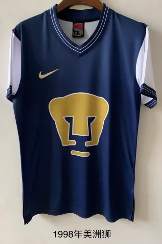 Retro 1998 Pumas blue soccer jersey football shirt