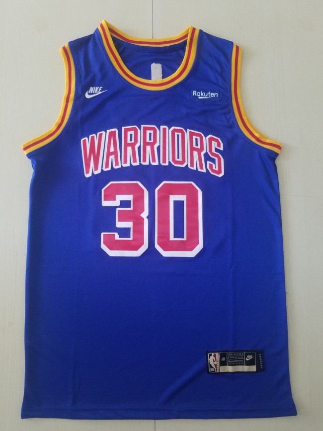 20/21 New Men Golden State Warriors Curry 30 The 75th anniversary blue basketball jersey