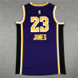 20/21 New Men Los Angeles Lakers Bryant 23 purple basketball jersey