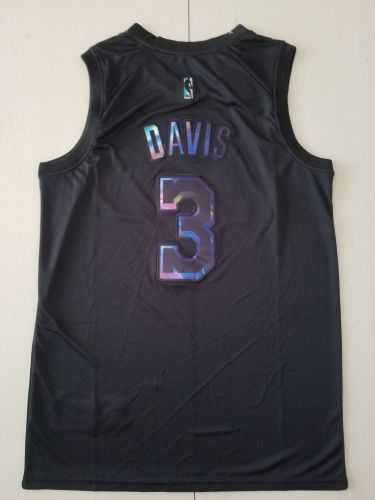 20/21 New Men Los Angeles Lakers Davis 3 black basketball jersey
