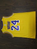 Men Los Angeles Lakers Bryant yellow basketball jersey 24