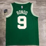 Retro Men Celtics Rondo 9 green basketball jersey